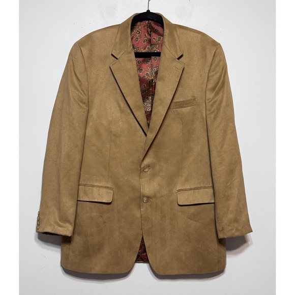 Ralph Lauren Microsuede Preppy Blazer Size 42L Old Money Western Equestrian - Picture 1 of 6